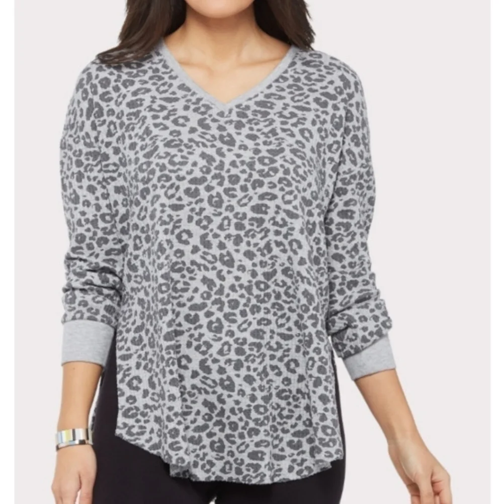 Z Supply Leopard Print Thermal Top